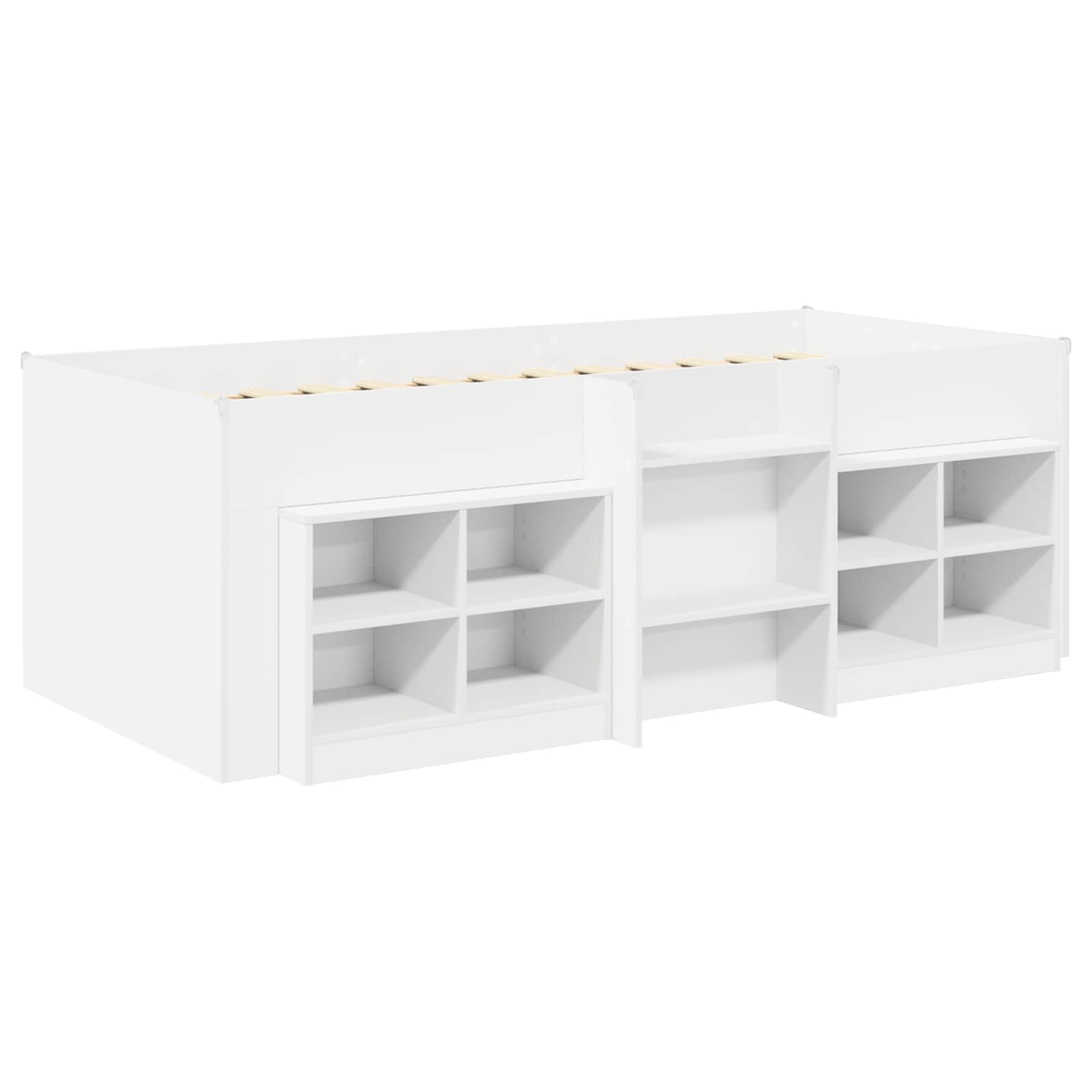Struttura Letto Loft con Mobile 3 pz Bianco Legno multistrato | homemem39