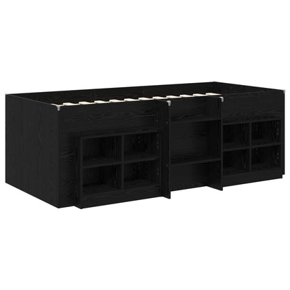 Struttura Letto Loft con Mobile 3 pz Nero Legno multistrato | homemem39