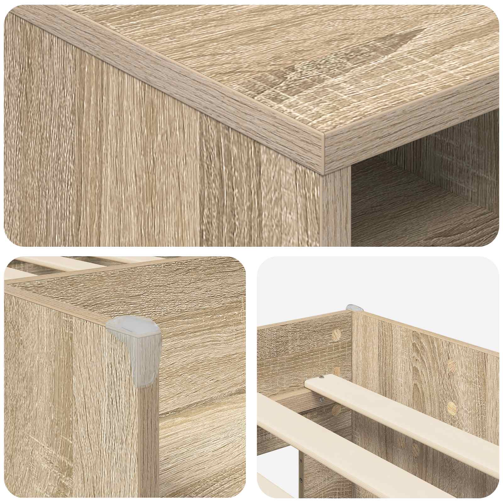 Struttura Letto Loft con Mobile 3 pz Rovere Sonoma | homemem39