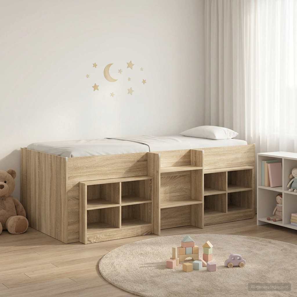 Struttura Letto Loft con Mobile 3 pz Rovere Sonoma | homemem39