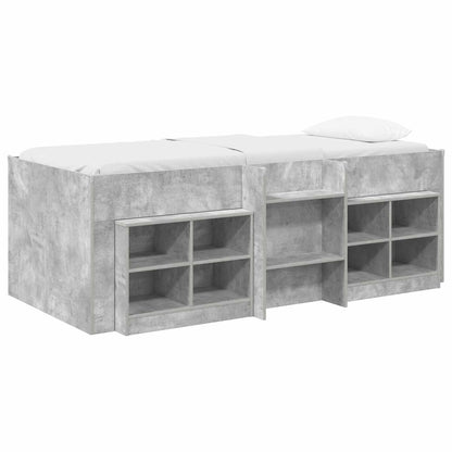 Struttura Letto Loft con Mobile 3 pz Grigio Cemento | homemem39