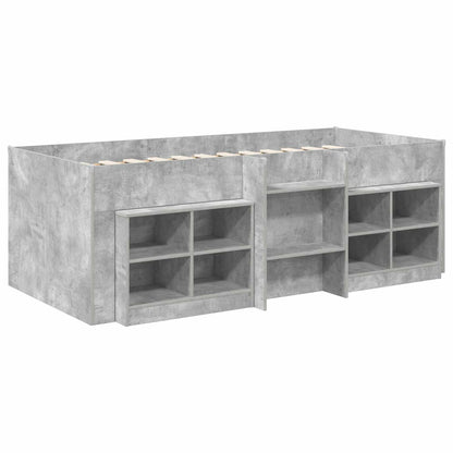 Struttura Letto Loft con Mobile 3 pz Grigio Cemento | homemem39