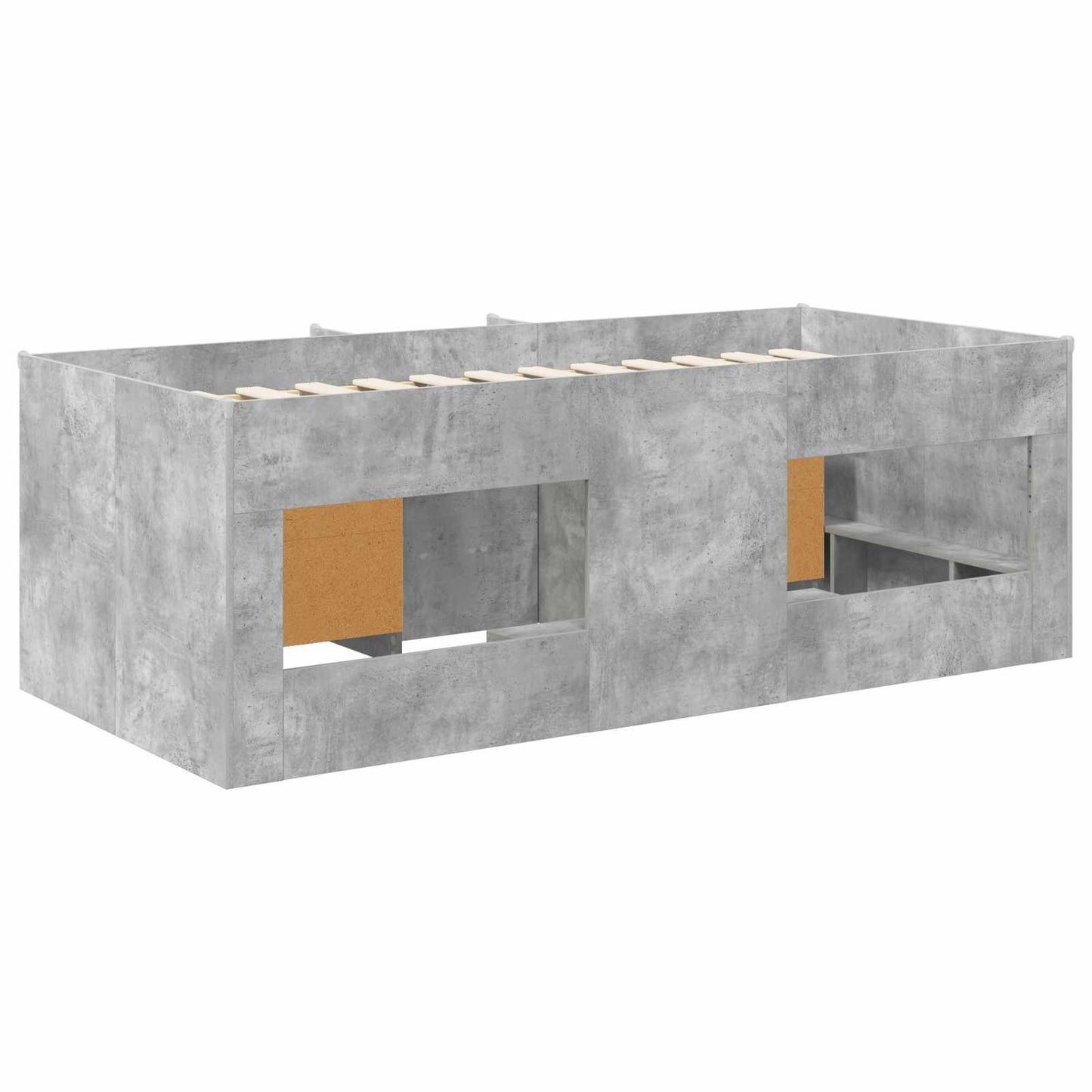 Struttura Letto Loft con Mobile 3 pz Grigio Cemento | homemem39