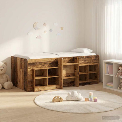 Struttura Letto Loft con Mobile 3 pz Legno antico | homemem39