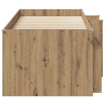 Struttura Letto Loft con Mobile 3 pz Rovere Artigianale | homemem39