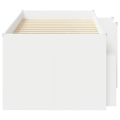 Struttura Letto Loft con Mobile 3 pz Bianco Legno multistrato | homemem39