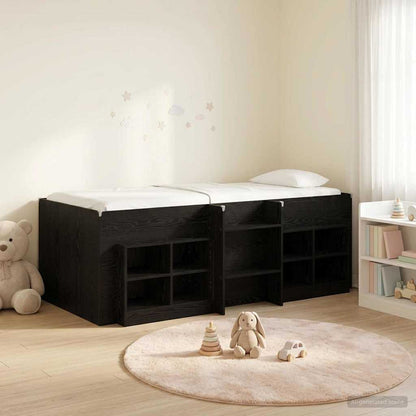Struttura Letto Loft con Mobile 3 pz Nero Legno multistrato | homemem39
