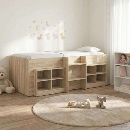 Struttura Letto Loft con Mobile 3 pz Rovere Sonoma