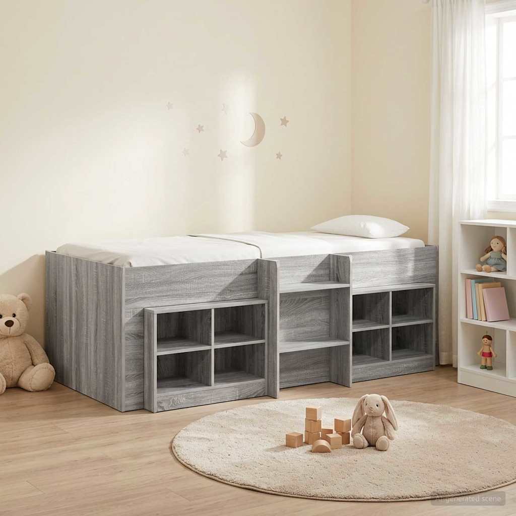 Struttura Letto Loft con Mobile 3 pz Sonoma grigio | homemem39