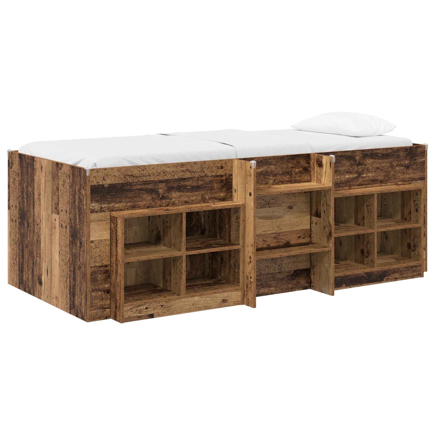 Struttura Letto Loft con Mobile 3 pz Legno antico | homemem39