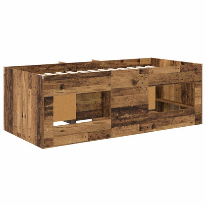 Struttura Letto Loft con Mobile 3 pz Legno antico | homemem39