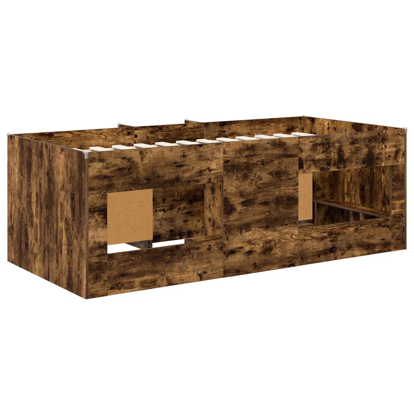 Struttura Letto Loft con Mobile 3 pz Rovere Fumo | homemem39