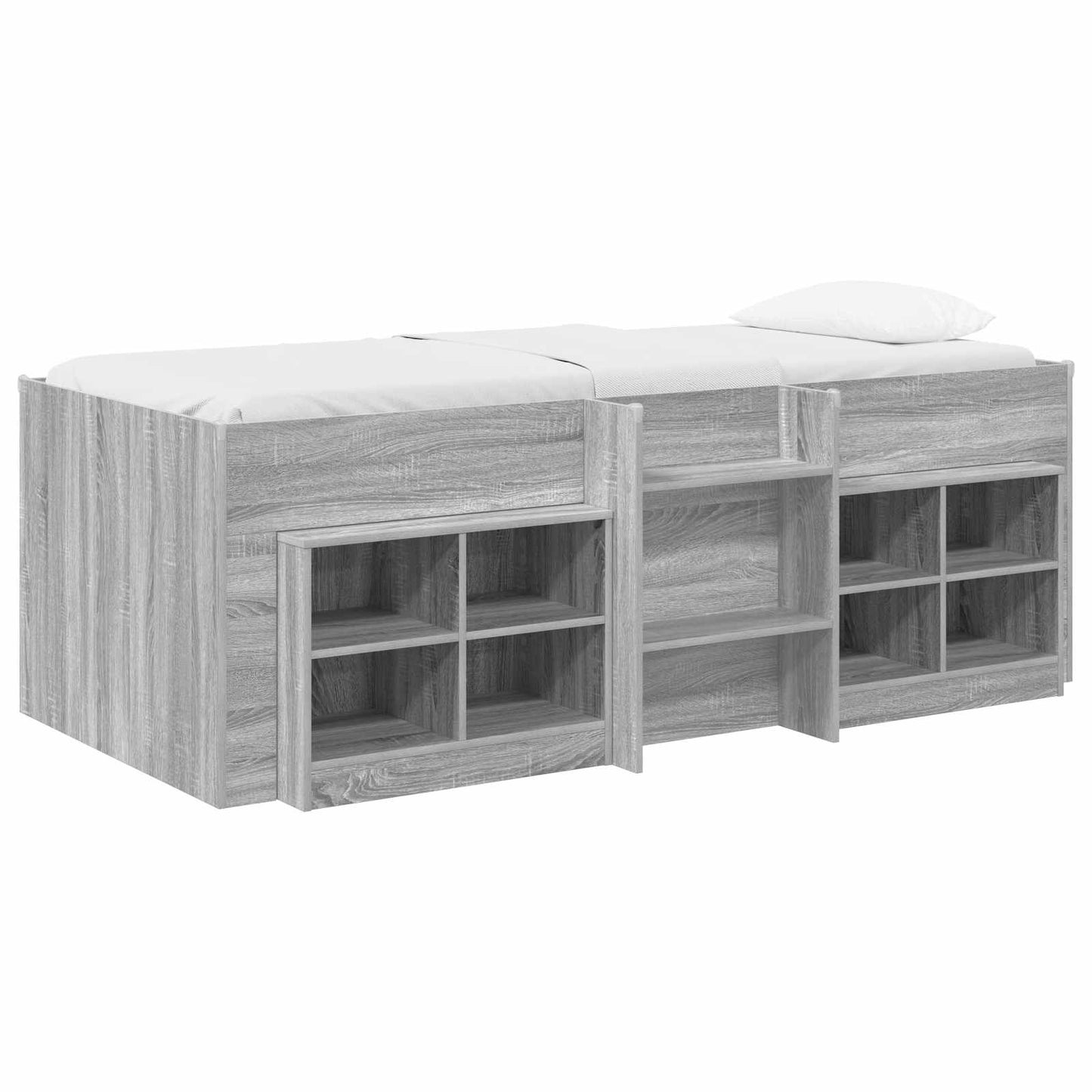 Struttura Letto Loft con Mobile 3 pz Sonoma grigio | homemem39