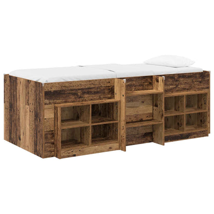 Struttura Letto Loft con Mobile 3 pz Legno antico | homemem39