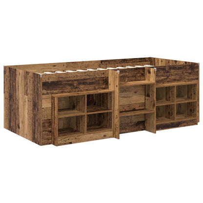 Struttura Letto Loft con Mobile 3 pz Legno antico | homemem39