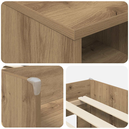 Struttura Letto Loft con Mobile 3 pz Rovere Artigianale | homemem39