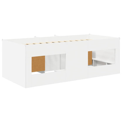 Struttura Letto Loft con Mobile 3 pz Bianco Legno multistrato | homemem39