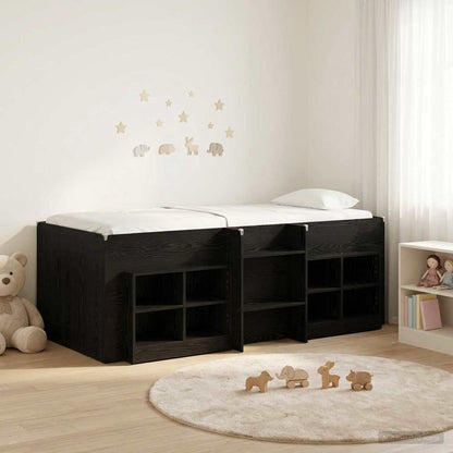 Struttura Letto Loft con Mobile 3 pz Rovere Nero | homemem39