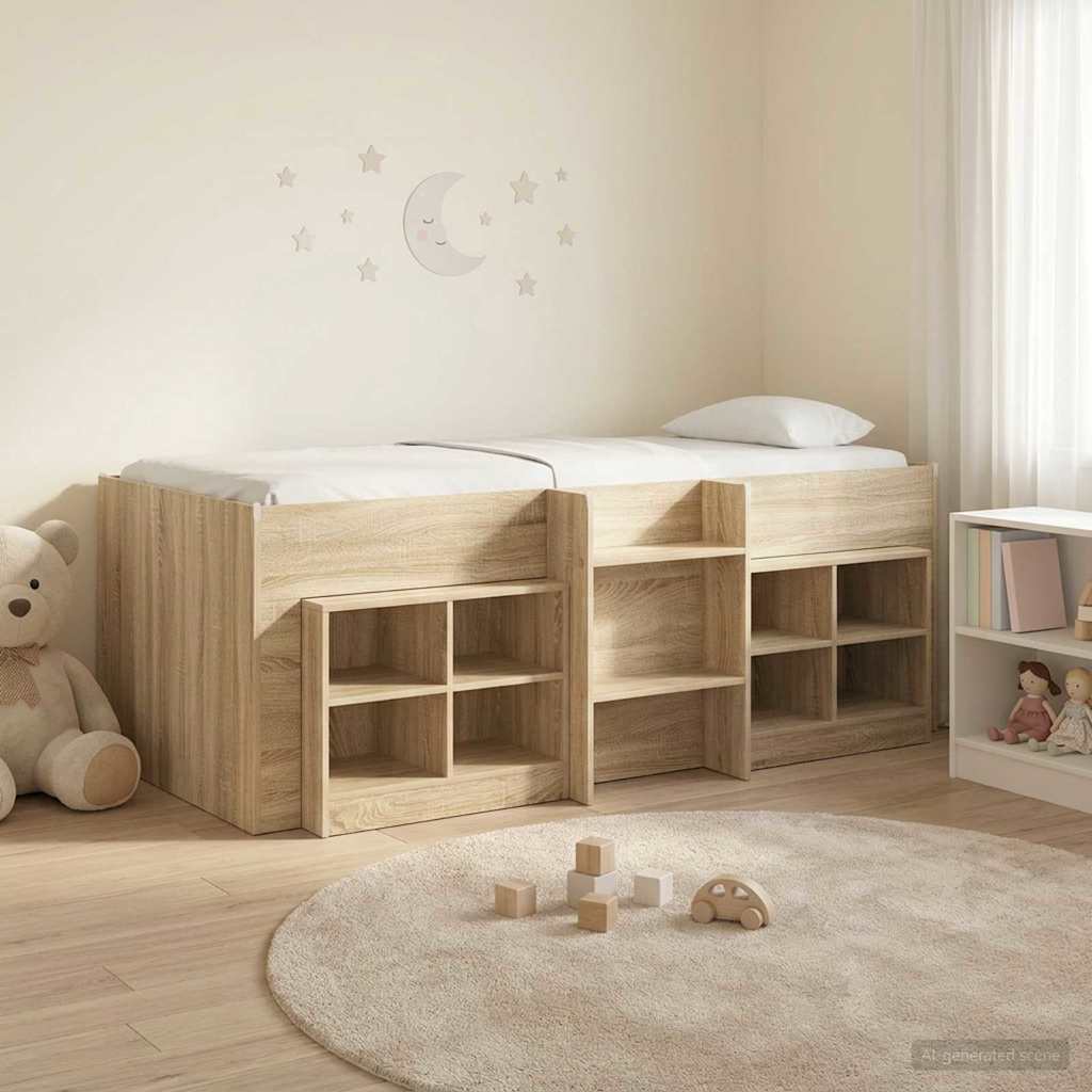 Struttura Letto Loft con Mobile 3 pz Rovere Sonoma | homemem39