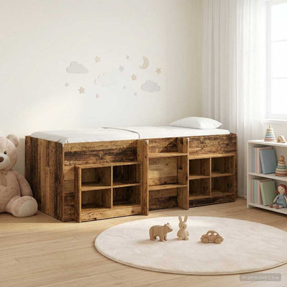 Struttura Letto Loft con Mobile 3 pz Legno antico | homemem39