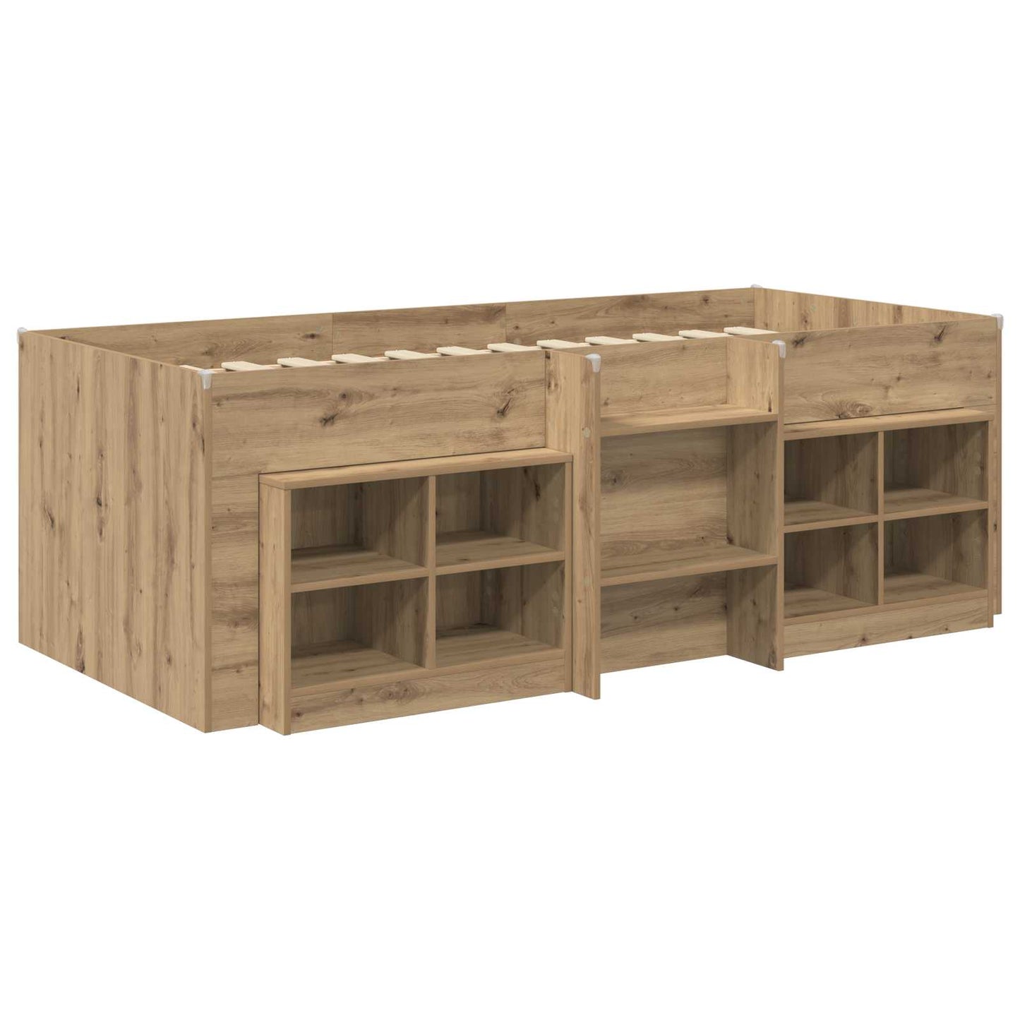 Struttura Letto Loft con Mobile 3 pz Rovere Artigianale | homemem39