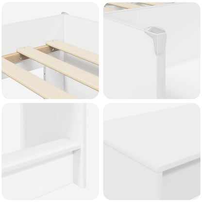 Letto alto per bambini con scrivania 2 pz Bianco | homemem39