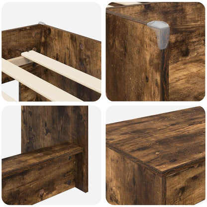 Letto alto per bambini con scrivania 2 pz Rovere Fumo | homemem39