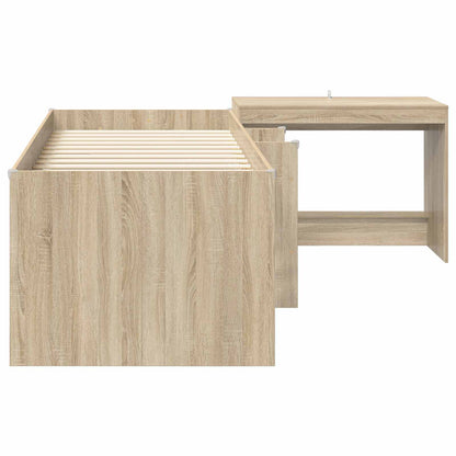 Struttura del Letto con Scrivania 2 pz Rovere Sonoma | homemem39