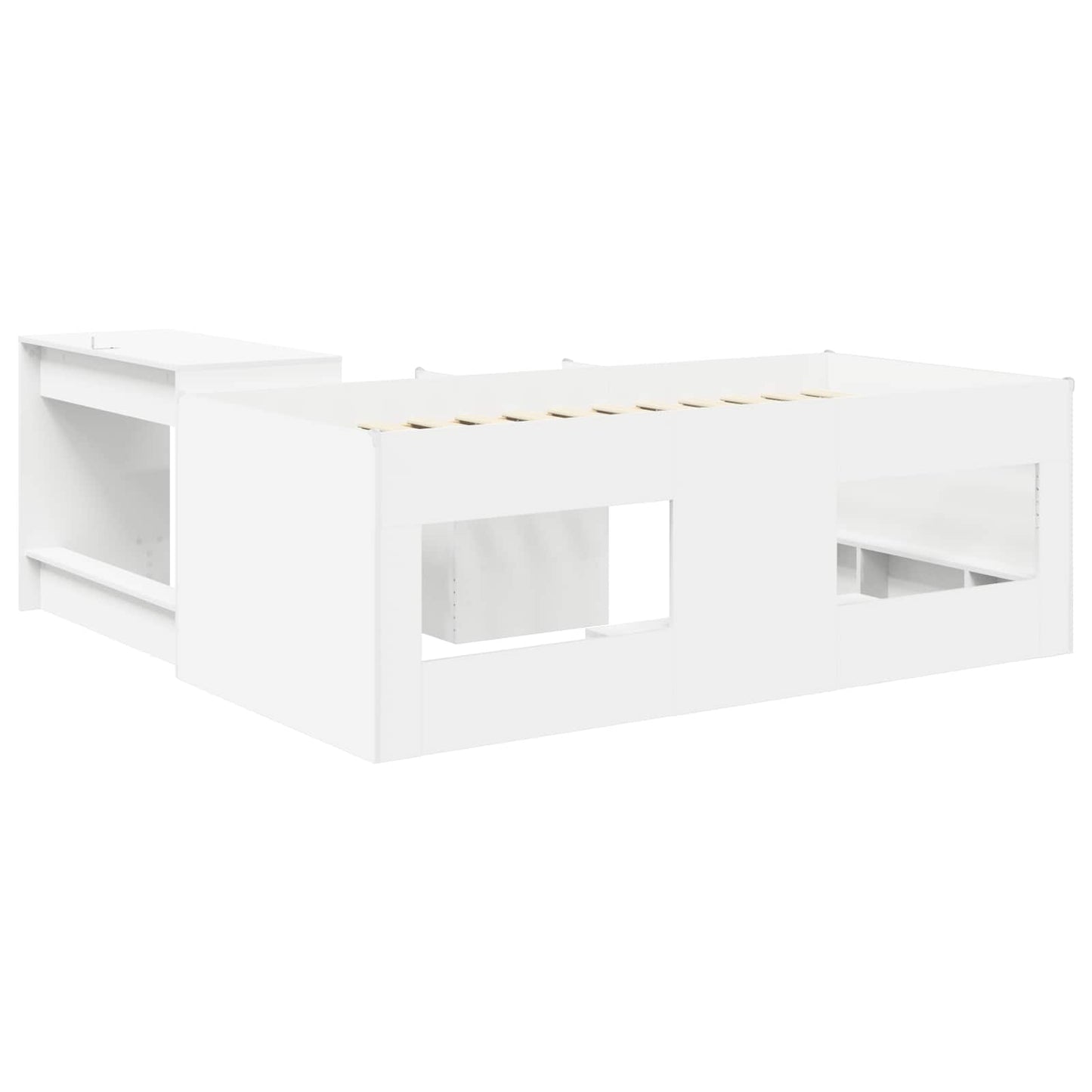 Letto alto per bambini con scrivania 2 pz Bianco | homemem39