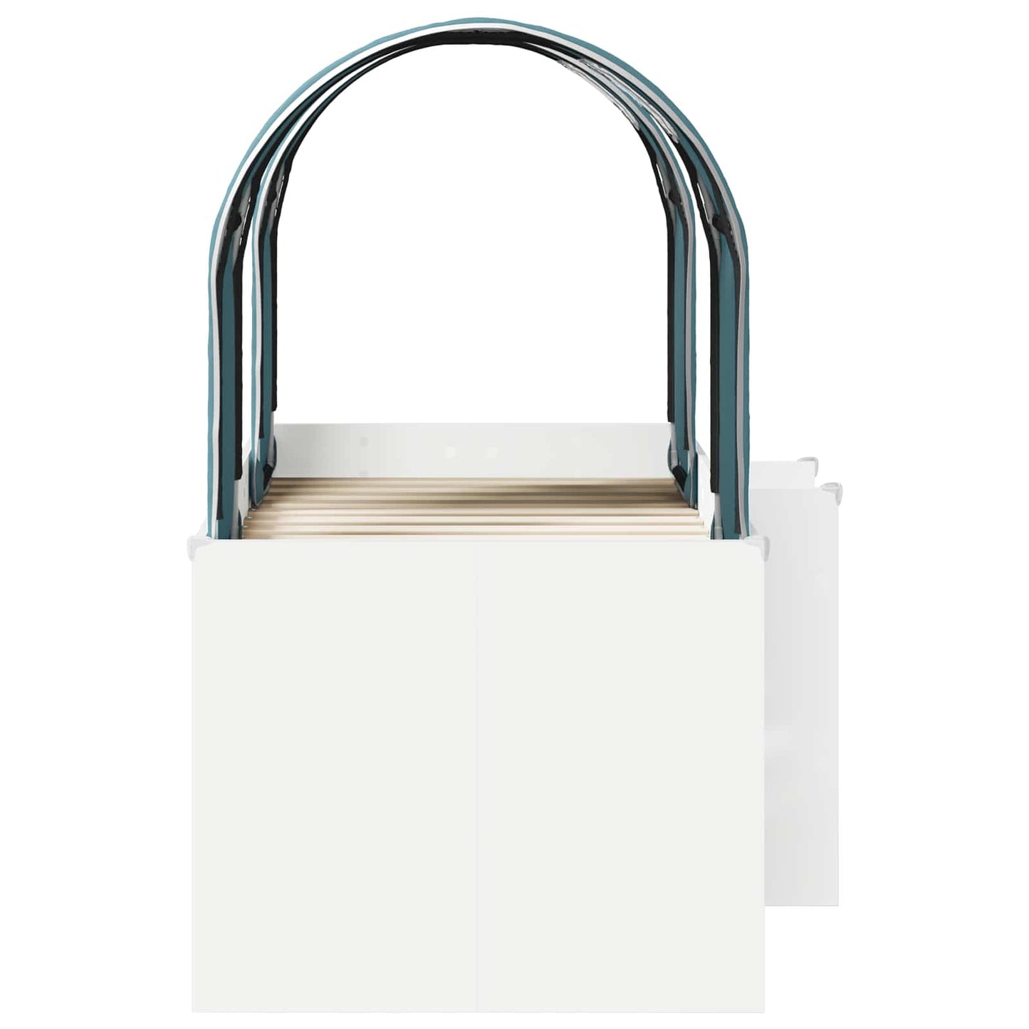 Letto con Tunnel 3 pz Bianco e azzurro Legno ingegnerizzato | homemem39