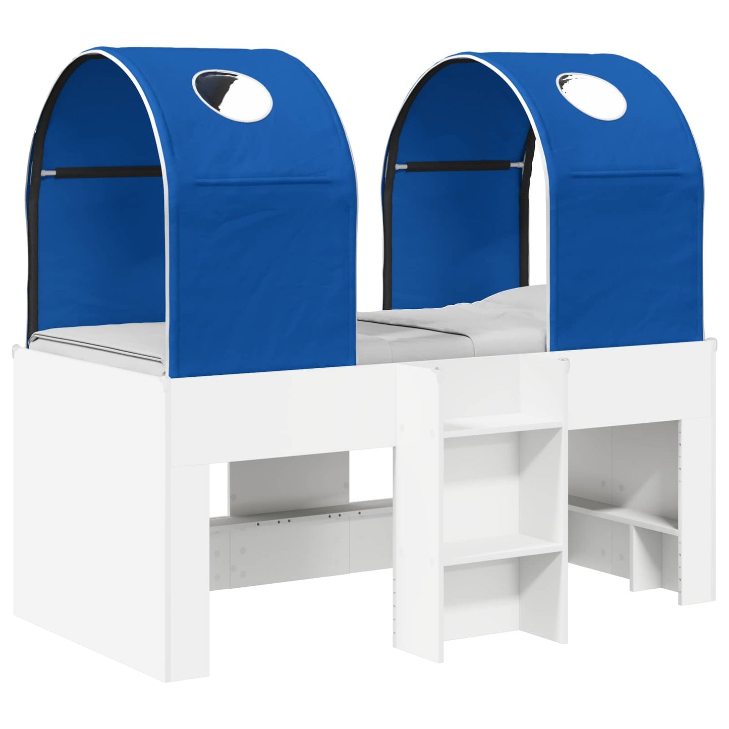 Letto con Tunnel 3 pz Bianco e Blu Legno ingegnerizzato | homemem39