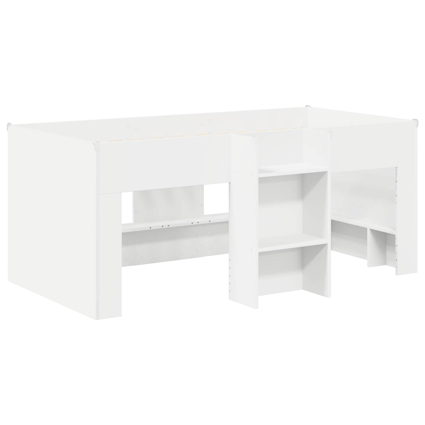 Letto con Tunnel 3 pz Bianco e Blu Legno ingegnerizzato | homemem39