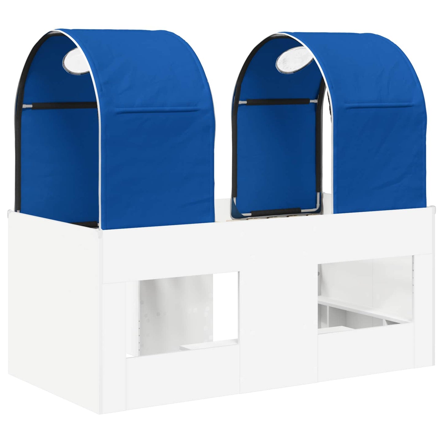 Letto con Tunnel 3 pz Bianco e Blu Legno ingegnerizzato | homemem39