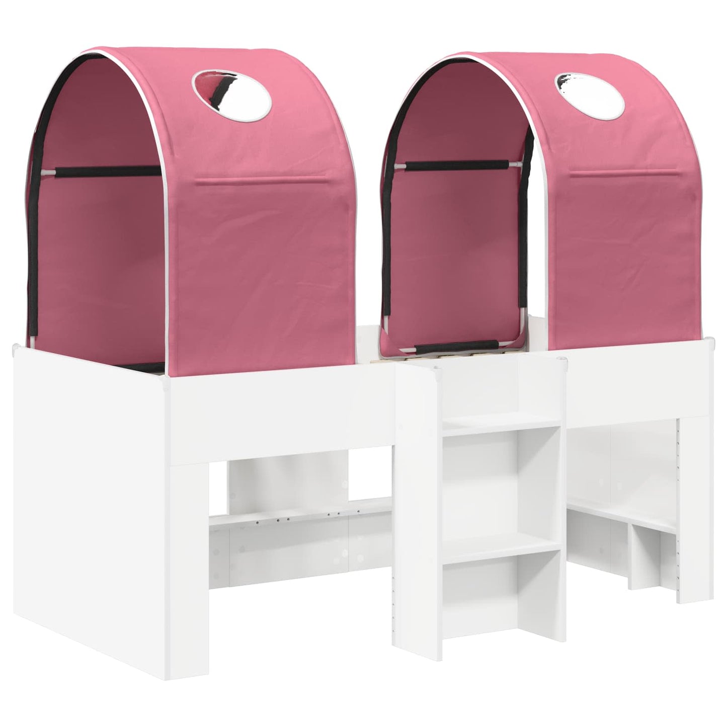 Letto con Tunnel 3 pz Bianco e Rosa Legno ingegnerizzato | homemem39