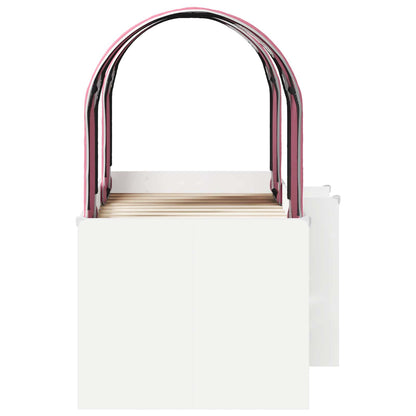 Letto con Tunnel 3 pz Bianco e Rosa Legno ingegnerizzato | homemem39