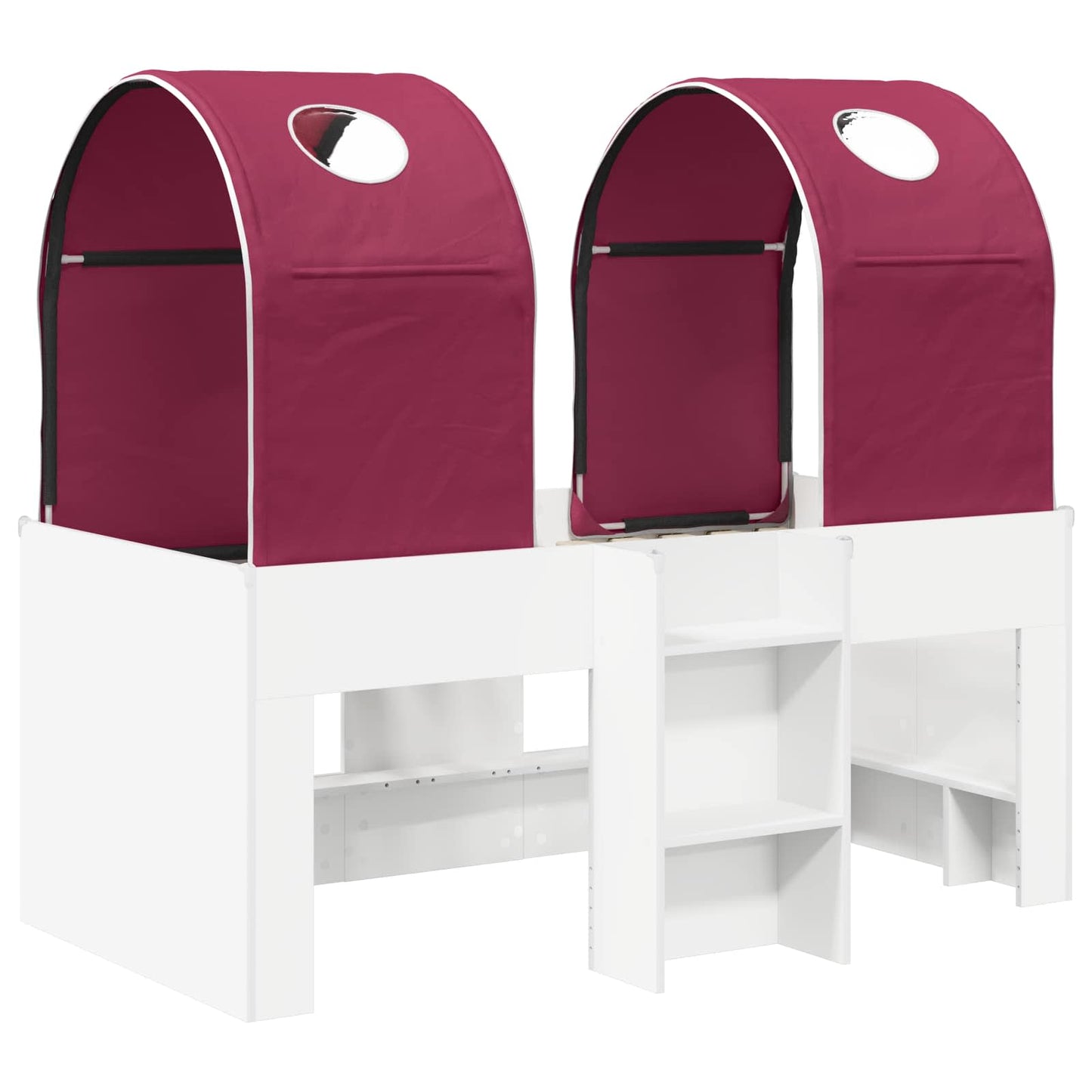 Letto con Tunnel 4 pcs Bianco e Rosso Legno ingegnerizzato | homemem39