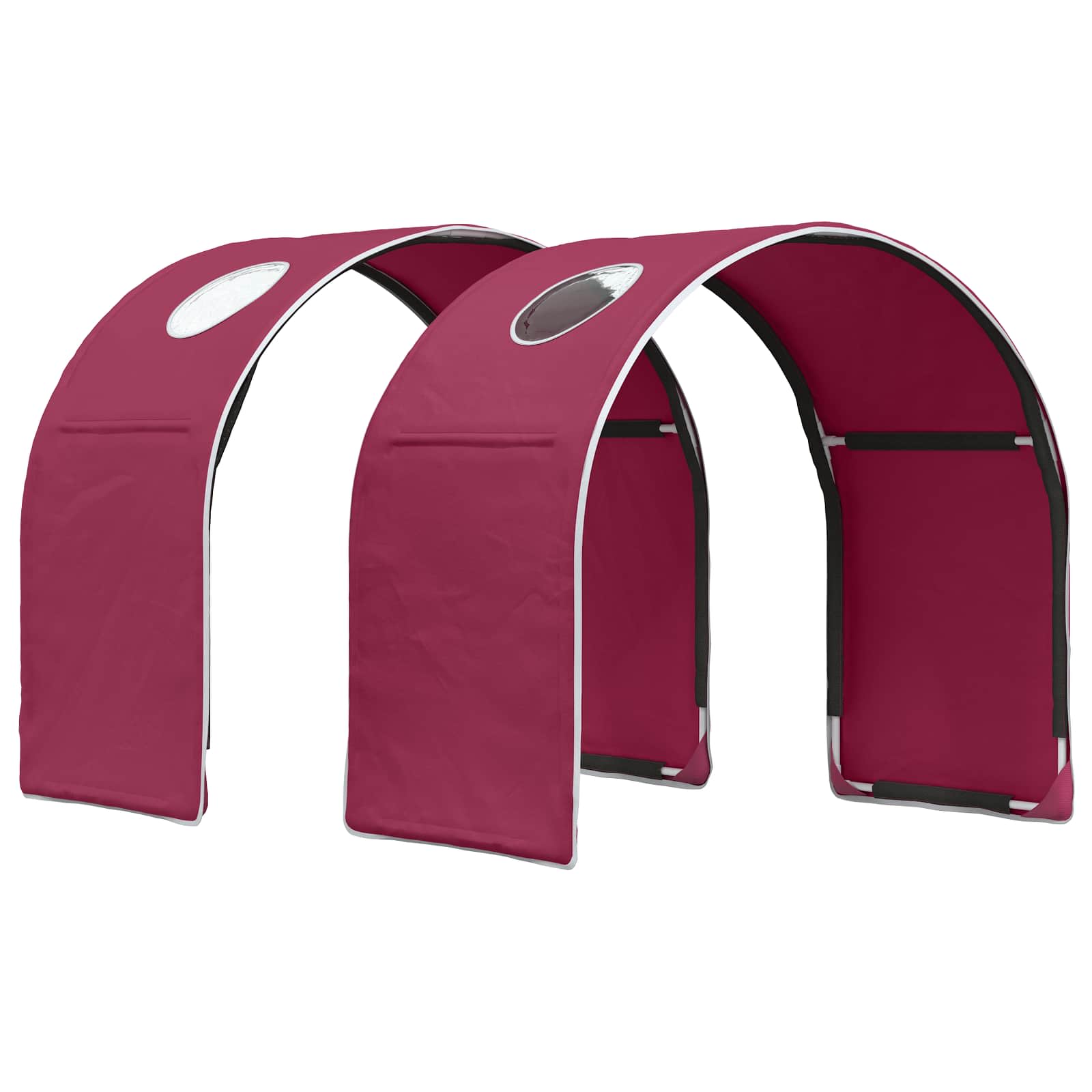Letto con Tunnel 4 pcs Bianco e Rosso Legno ingegnerizzato | homemem39