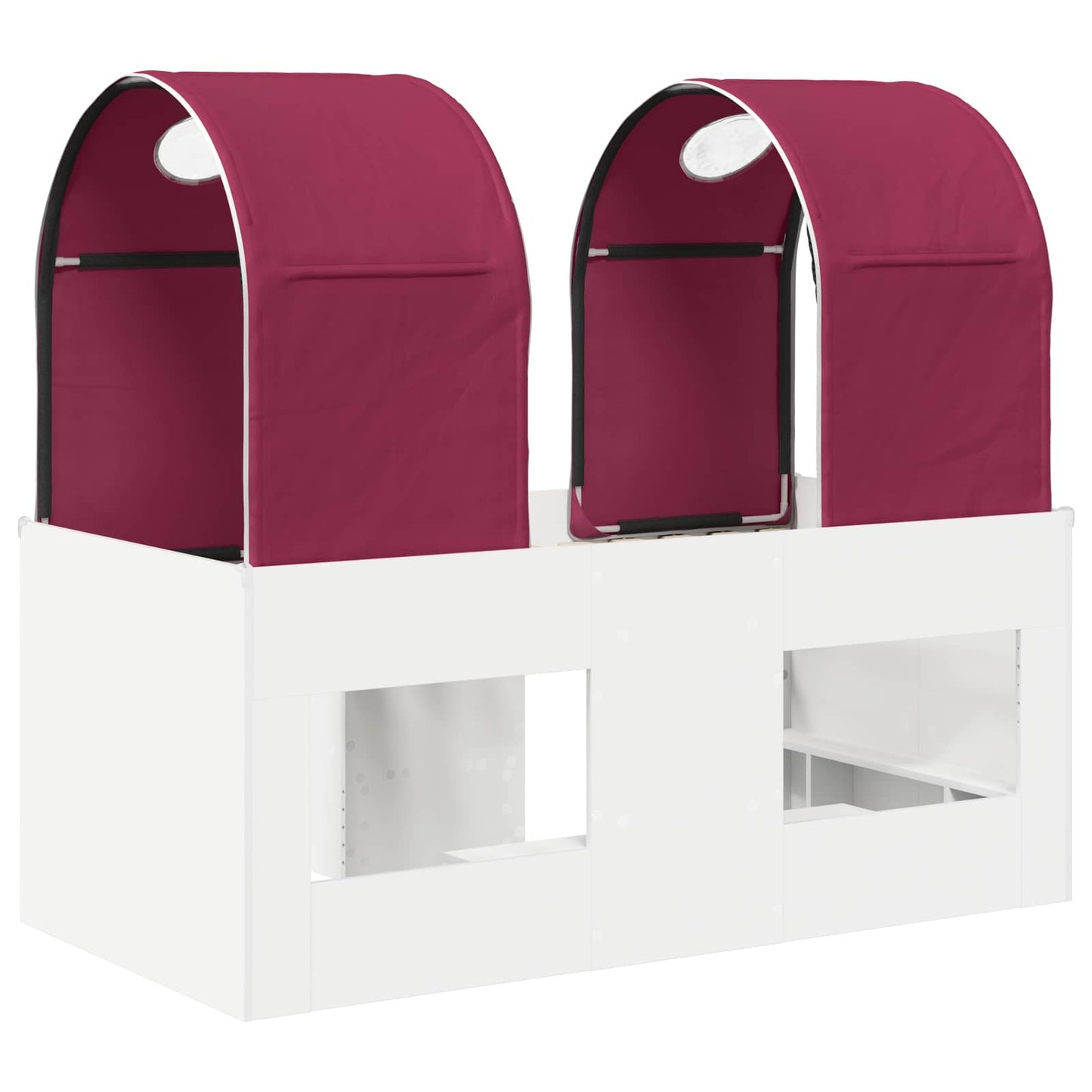Letto con Tunnel 4 pcs Bianco e Rosso Legno ingegnerizzato | homemem39