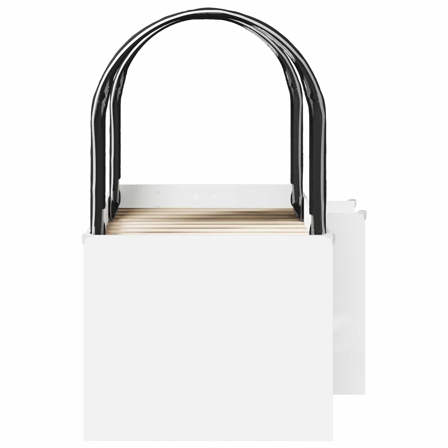 Letto con Tunnel 3 pz Bianco e Nero Legno ingegnerizzato | homemem39