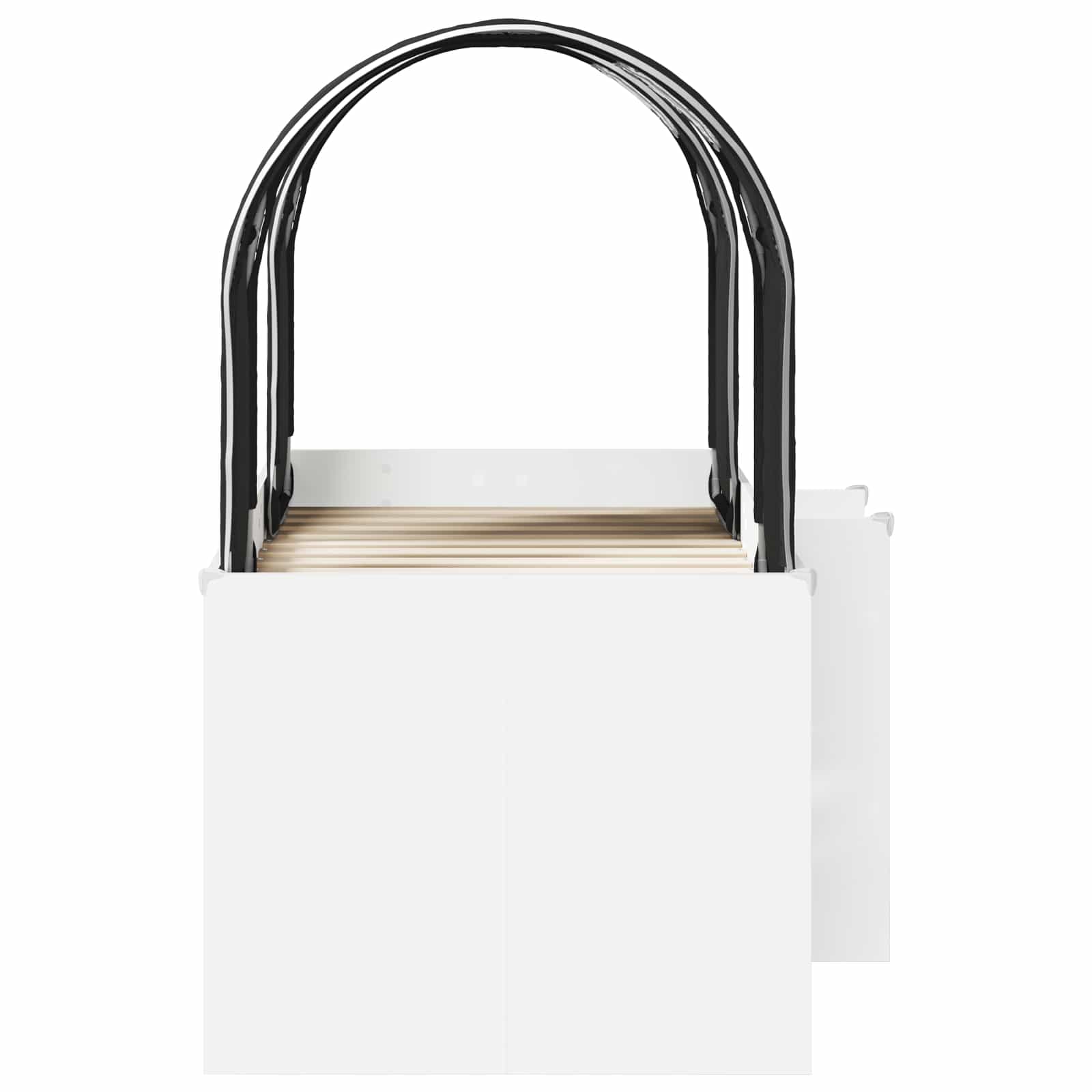 Letto con Tunnel 3 pz Bianco e Nero Legno ingegnerizzato | homemem39