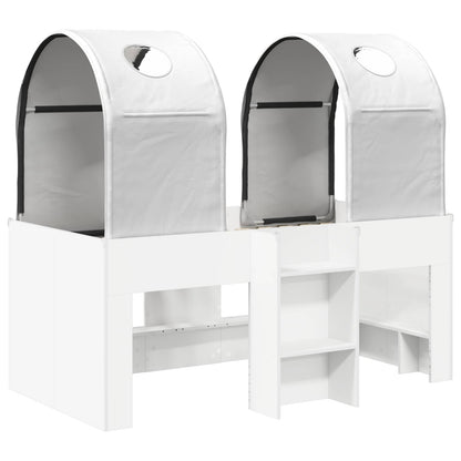 Letto con Tunnel 3 pz Bianco Legno ingegnerizzato | homemem39
