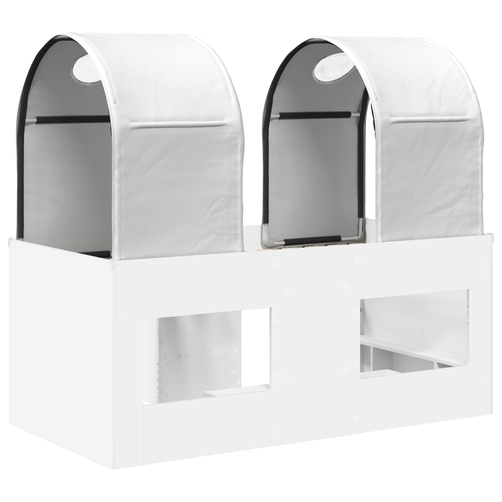 Letto con Tunnel 3 pz Bianco Legno ingegnerizzato | homemem39