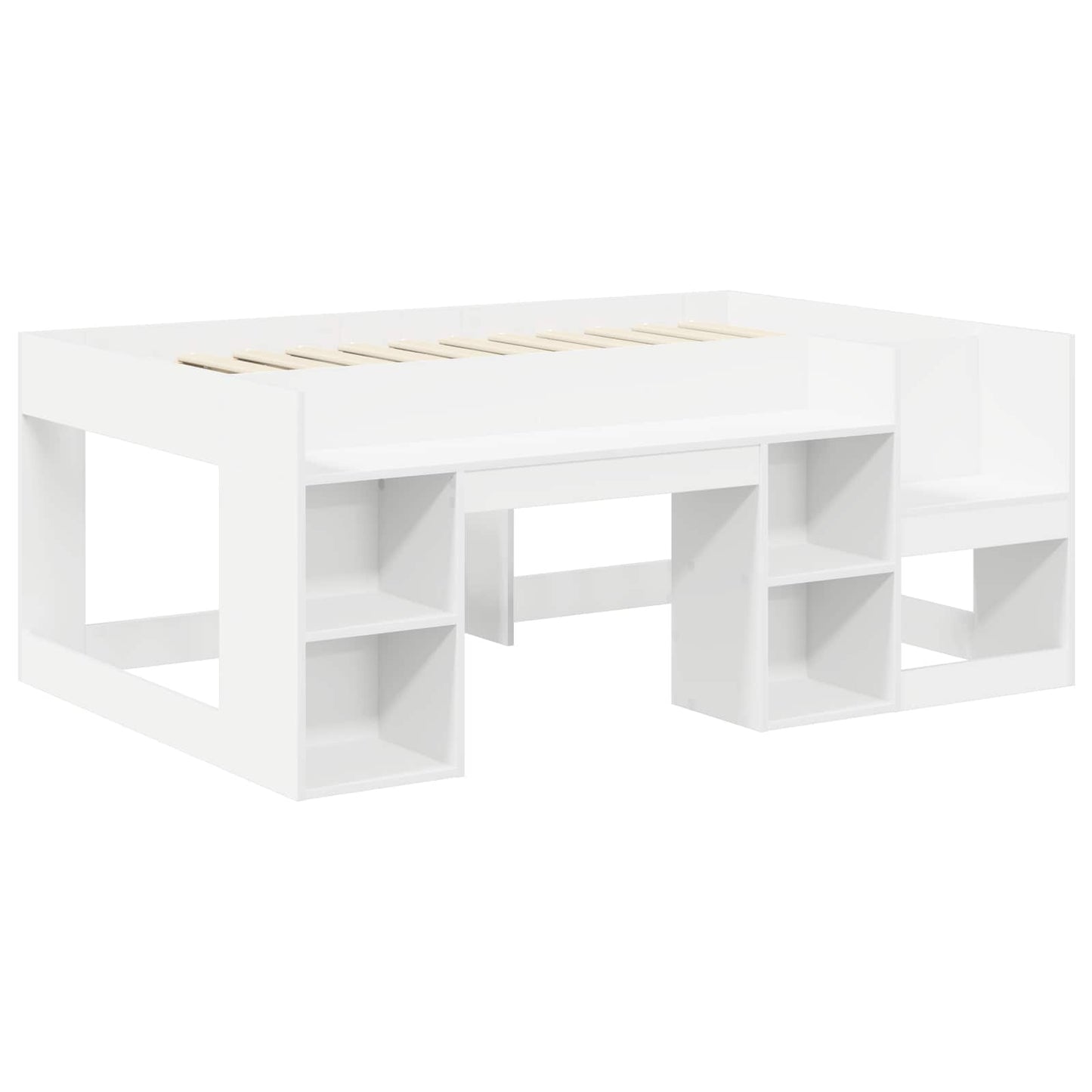 Letto con Tunnel 3 pz Bianco e azzurro Legno ingegnerizzato | homemem39