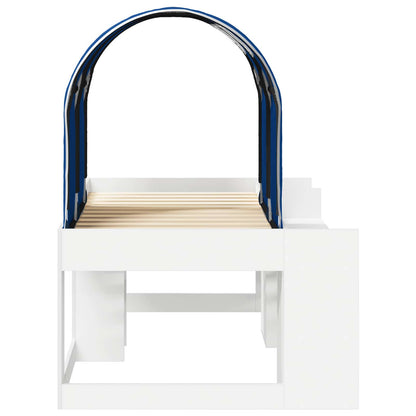 Letto con Tunnel 3 pz Bianco e Blu Legno ingegnerizzato | homemem39