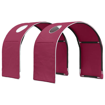 Letto con Tunnel 3 pz Bianco e Rosso Legno ingegnerizzato | homemem39