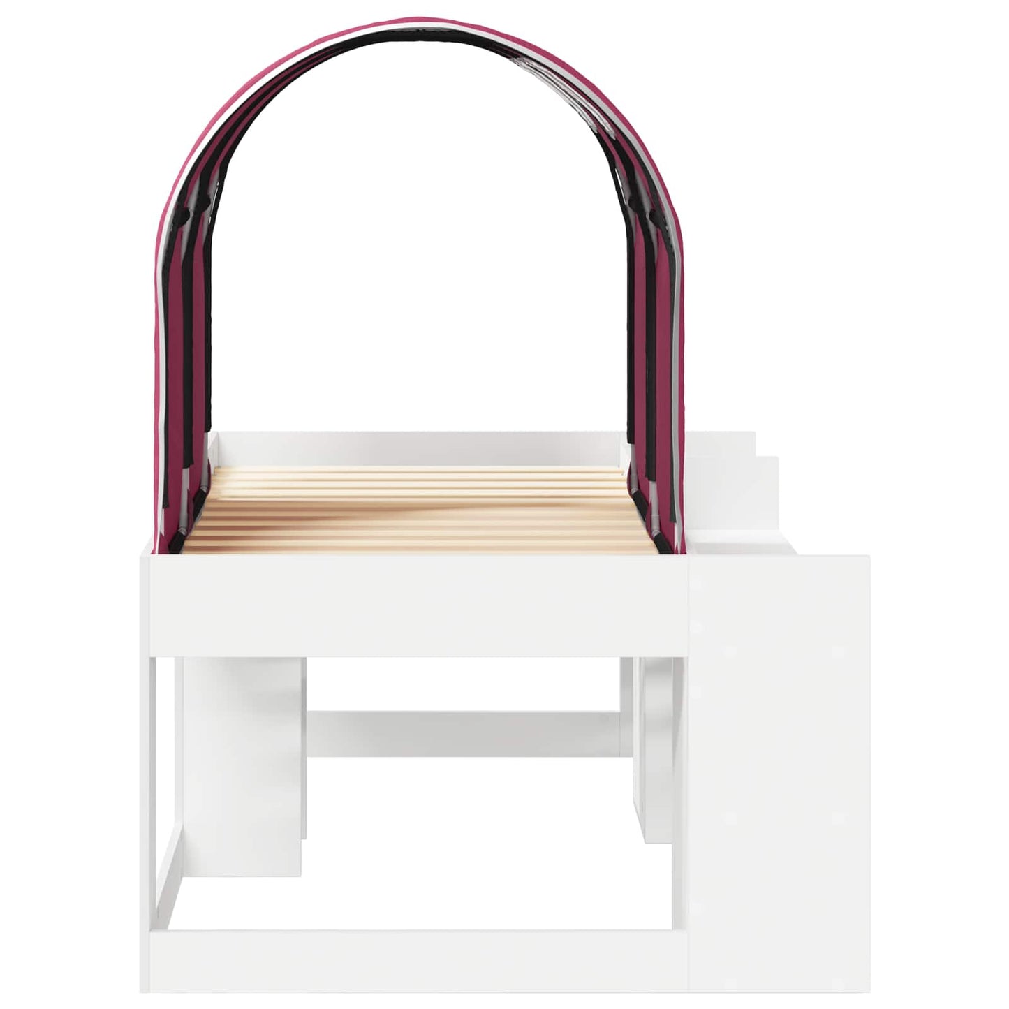 Letto con Tunnel 3 pz Bianco e Rosso Legno ingegnerizzato | homemem39