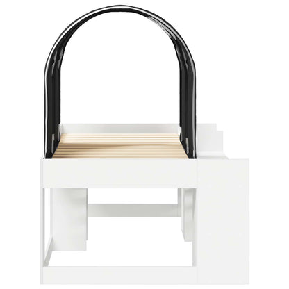 Letto con Tunnel 3 pz Bianco e Nero Legno ingegnerizzato | homemem39