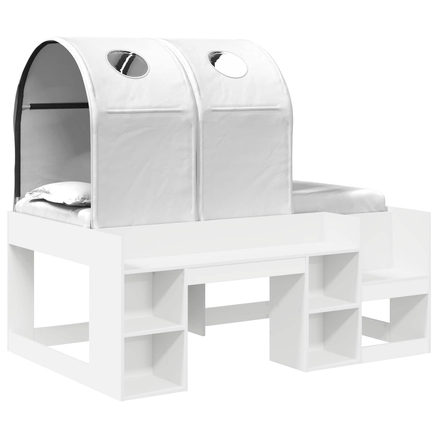 Letto con Tunnel 3 pz Bianco Legno ingegnerizzato