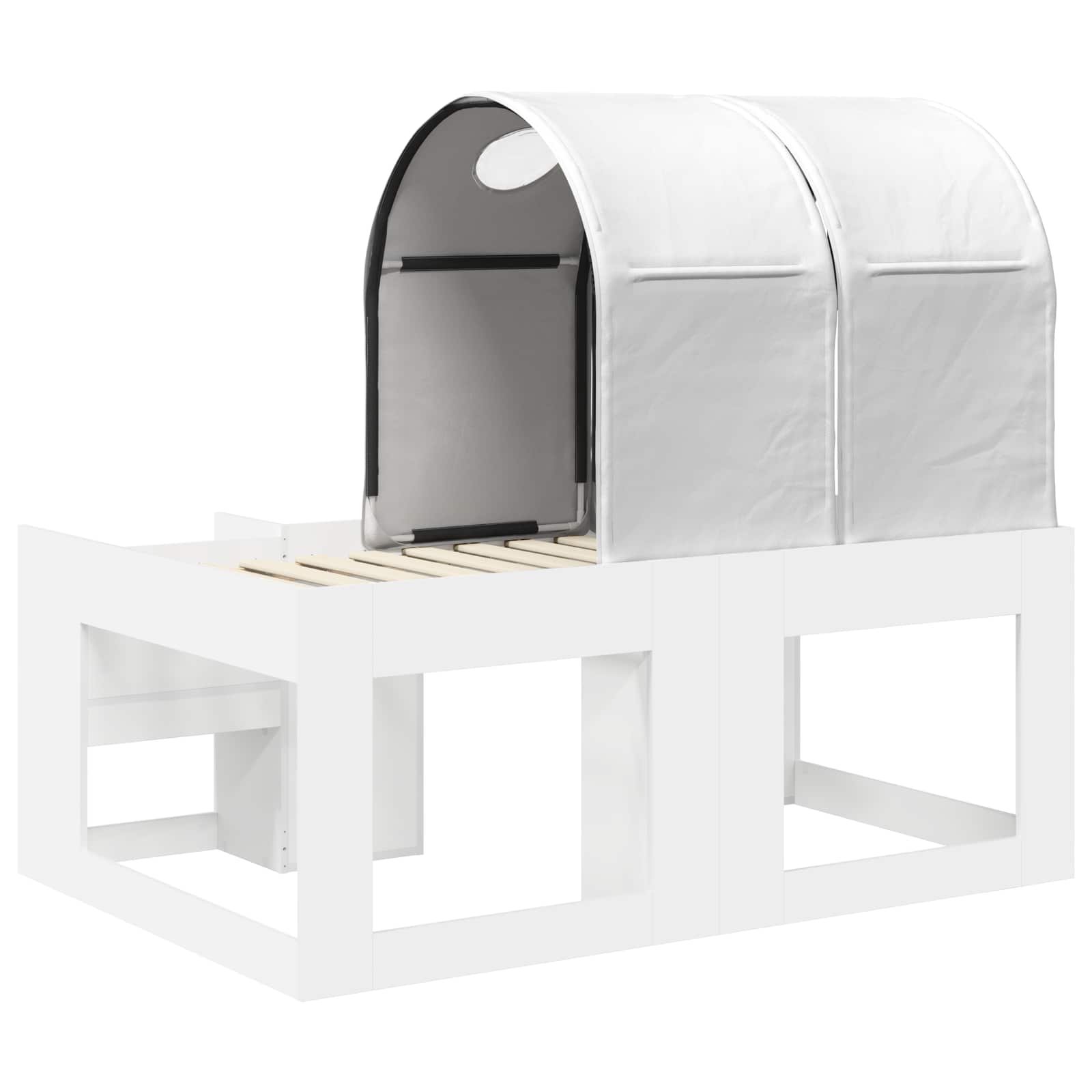 Letto con Tunnel 3 pz Bianco Legno ingegnerizzato | homemem39