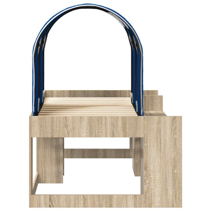 Letto con Tunnel 3 pz Rovere Sonoma e Blu Legno ingegnerizzato | homemem39